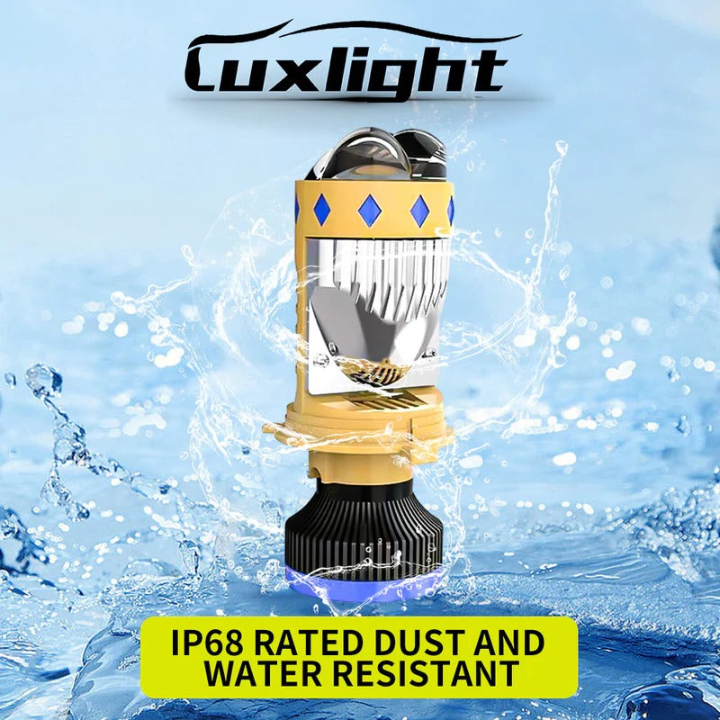 New Mini Lens Bulb T8 H4 LED Bulb 150W, 7000K, 52800LM (Luxlight Headlight Luxury), 2pcs