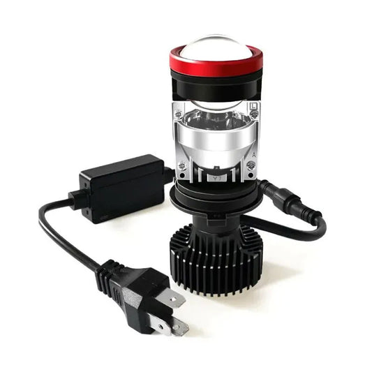 Car Bulb Lulxight Y7 H4 LED Mini Lens H4 P43T-38 Far/Near 6500K White (2pcs)