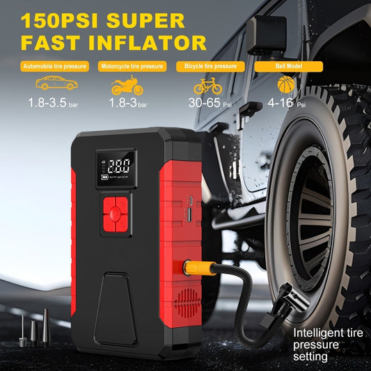 Emergency starter power car inflatable pump dual-use intelligent all-in-one high-capacity hitchhiker