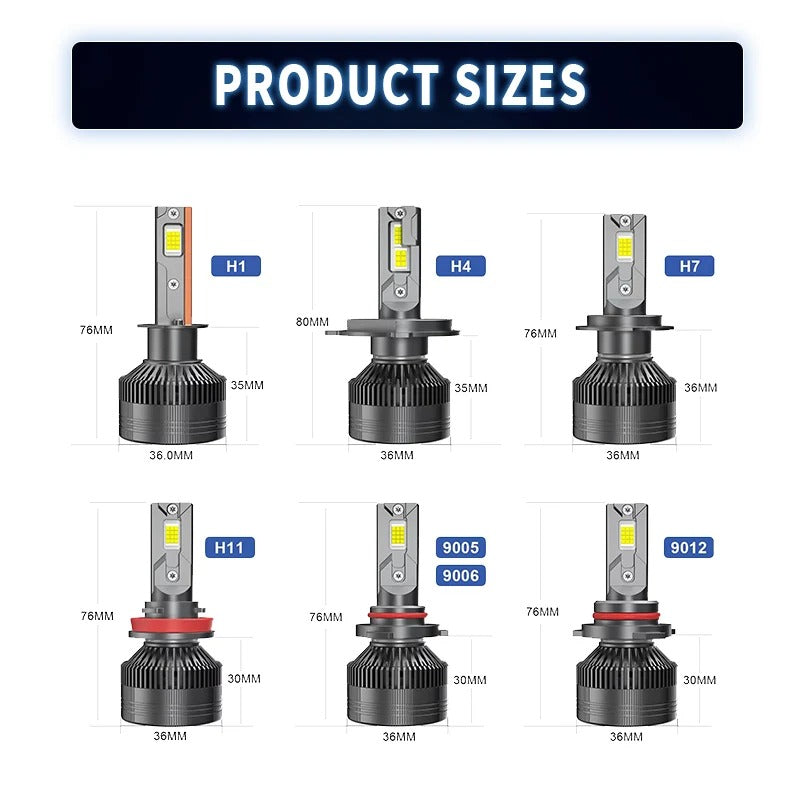 H85, LED Car Headlight, 150W, 6500K, 48000LM, Three Copper Tubes for Heat Dissipation, 2PCS