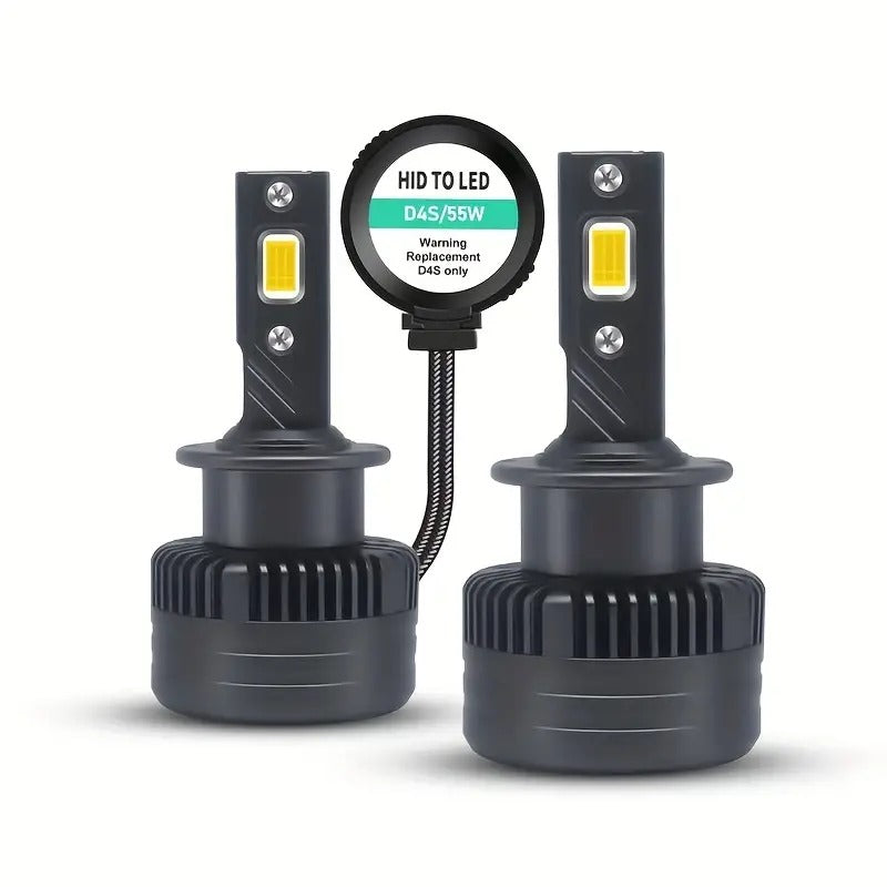 Newest LED Headlight Bulbs Luxlight Xenon lamps LED Headlights D1S D2S D4S D5S D8S D1R D2R D3R Turbo LED 35000LM Two-sided 3570 Chip 6000K Plug&Play,2pcs