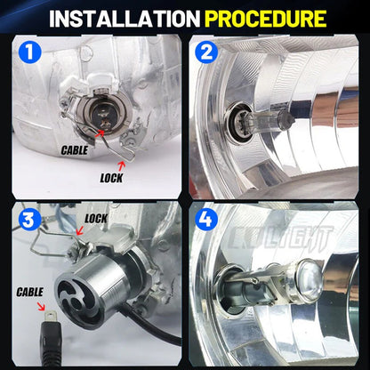 A80 Upgraded LED Headlight, Super Bright Light, Mini Lens 70W 6000k 15000lm LED Lens, 2pcs