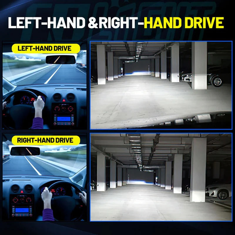 A80 Upgraded LED Headlight, Super Bright Light, Mini Lens 70W 6000k 15000lm LED Lens, 2pcs