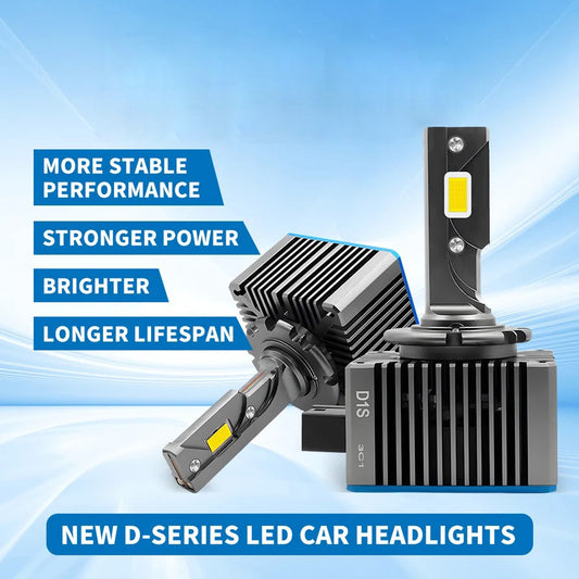 Newest LED Headlight Bulbs Luxlight Xenon lamps LED Headlights D1S D2S D4S D5S D8S D1R D2R D3R Turbo LED 35000LM Two-sided 3570 Chip 6000K Plug&Play,2pcs