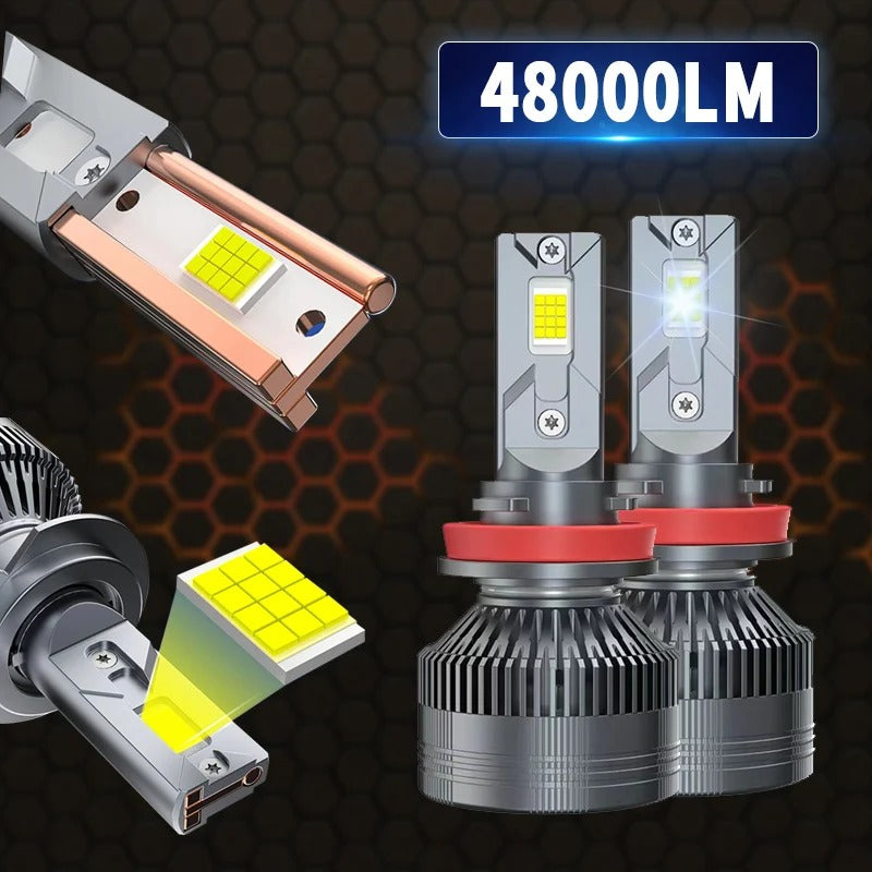 H85, LED Car Headlight, 150W, 6500K, 48000LM, Three Copper Tubes for Heat Dissipation, 2PCS